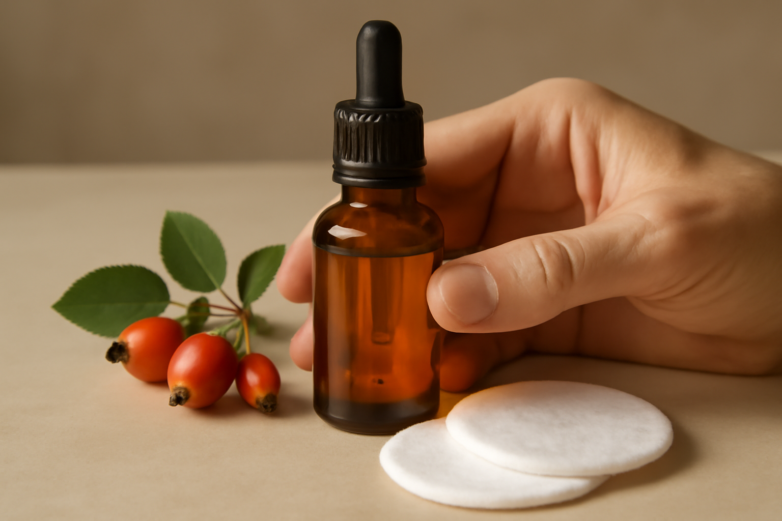 Aceite de rosa mosqueta para cicatrices