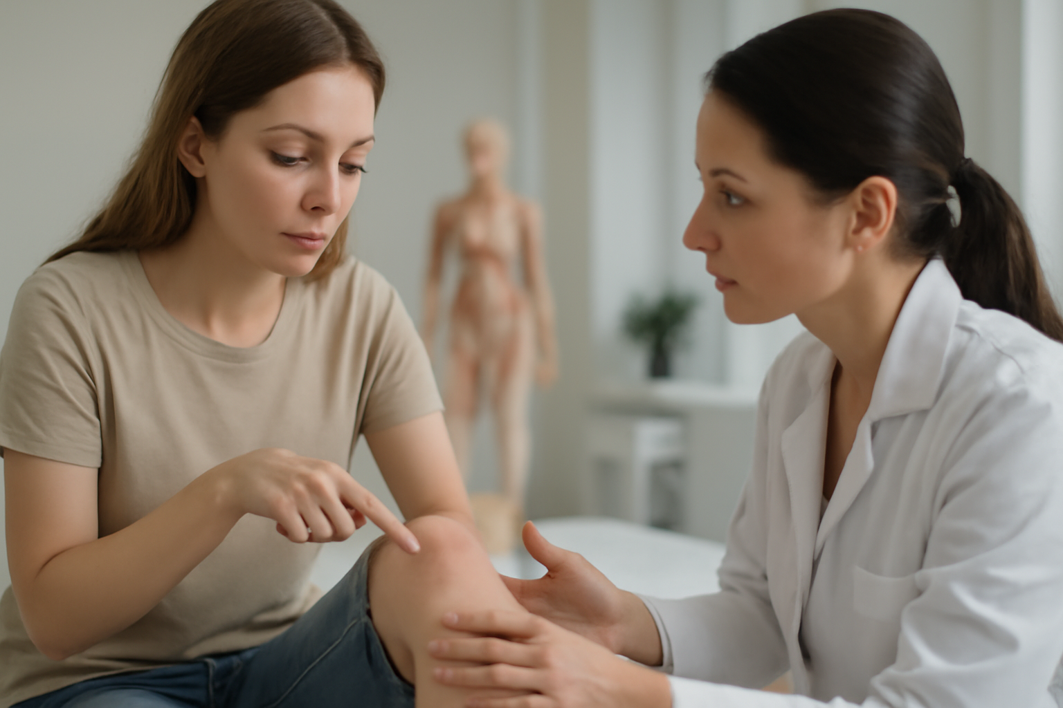 Cicatriz después de prótesis de rodilla
